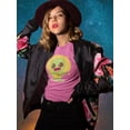 thumbnail image 2 of Kawaii Alien W Guitar T-Shirt Shaped T-Shirt Women -Image by Shutterstock, Female Small, 2 of 4