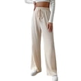 thumbnail image 2 of LYMAYTER Women High Wais Wide Leg Pants Knit Athletic Yoga Pants Stretch Breathable pants for S-2XL, 2 of 10