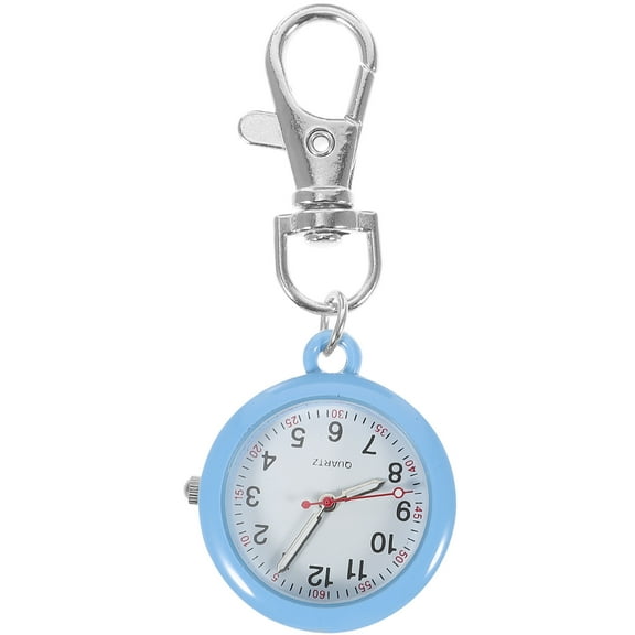 LULULION 1Pc Stainless Pocket Watch Keychain for Nurses with Quartz Movement