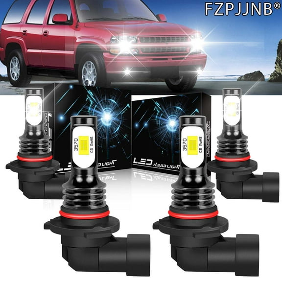 FZPJJNB For Chevy Tahoe 2001-2006 - 9005 9006 LED Headlight High Low Beam Combo Bulbs,B1