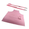 thumbnail image 4 of Delantal de cocina de PU, resistente al aceite, fácil de limpiar, con bolsillo, impermeable, para trabajo, para hornear, cocina, hogar, barbacoa Rosa, 4 of 9