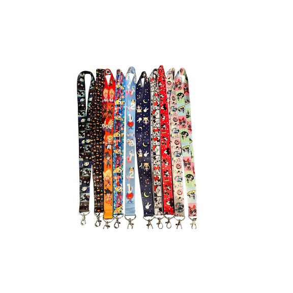 Cartoon Television Lanyard Keychain, Random Cartoon, 2-Pack, 17"