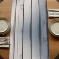 thumbnail image 5 of White Wooden 108 Inch Table Runner, Farmhouse Rustic Retro Wood Planks Farmhouse Dresser Scarf Cotton & Linen Tablerunner for Dining/Kitchen Island/Holiday Party Décor 13" x 108", 5 of 9