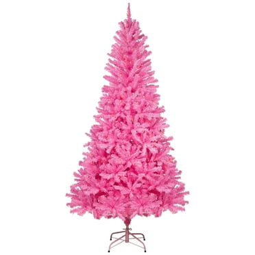 Northlight Pre-Lit Medium Pine Artificial Christmas Tree - 6' - Pink - Clear Lights