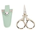 thumbnail image 1 of Stainless Steel Embroidery Scissors Set - Ergonomic Design Craft Scissors with Leather Cover, Crafting Tool for Sewing and Knitting, 1 of 7