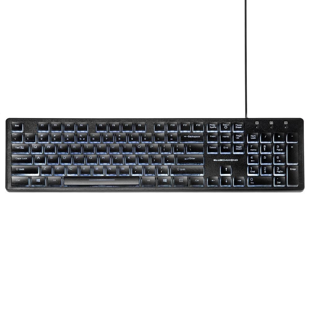 BlueDiamond Connect Wired USB-A Backlit Keyboard For PC - French Layout, Black