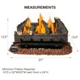 thumbnail image 3 of Erinnyees 27" Ventless Natural Gas Fireplace Log Set, 30,000 BTU, with Remote Control, Realistic Brown Silk Floss Wood Logs, 3 of 7