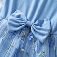 thumbnail image 6 of Toddler Girls Floral Embroidered Dress With Bow Detail Flutter Sleeves Party, 6 of 9