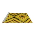 thumbnail image 2 of Ahgly Company Machine Washable Indoor Square Abstract Yellow Modern Area Rugs, 7' Square, 2 of 4