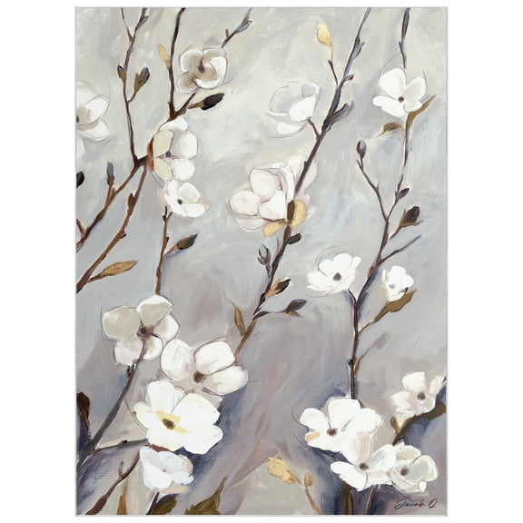 Blossoming Up II Washable Flowers Art Area Rug size 8'x10', Power-loomed, Heavenly Softness with Non-Slipping Backing