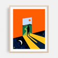 thumbnail image 2 of The Path Ahead - Digital Art Abstract Surrealism Silhouette Geometric Modern Art Minimalist Night Sky Unframed Wall Art Print 24 x 30 inches, 2 of 13