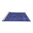 thumbnail image 2 of Ahgly Company Machine Washable Indoor Rectangle Abstract Blue Modern Area Rugs, 6' x 9', 2 of 4
