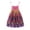 00-Purple2779, variant on Lullu Girls Floral Boho Dress Smocked Tie Shoulder Flowy A Line Beach Dress, Sizes 2-9