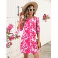 thumbnail image 3 of Vestido LUYAA para invitados a la boda, rosa intenso, miniverano, con bolsillos, 3 of 6