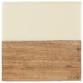 thumbnail image 2 of Dainty Home 4-Piece Square Wood and Ivory Resin Coaster Set – 4" Modern Decorative Drink Coasters, 2 of 5