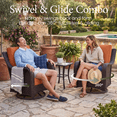thumbnail image 7 of LayinSun 7 Pieces Patio Furniture Sets with Fire Pit Table, Outdoor Wicker Conversation Set with Armchairs and 6" Thick Cushion for Deck Garden Backyard, 7 of 7