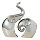 thumbnail image 3 of 2x Pareja de estatuas de elefantes Figuras decorativas Adornos de mesa de cerámica para Plata, 3 of 9