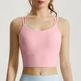 thumbnail image 1 of Camisola deportiva con tirantes finos para correr, con almohadilla fija integrada para el pecho, a prueba de golpes, de secado rápido, para la espalda y fitness, 1 of 4