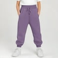 thumbnail image 5 of Dezsed Kids Unisex Soft Fleece Casual Pull On Jogger Sweatpants Casual Athletic Pull-On Cotton Jogger Pants for Boys or Girls 5 Years Purple, 5 of 7