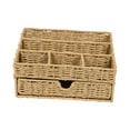 thumbnail image 4 of Organizador de escritorio, cesta de almacenamiento tejida, caja de almacenamiento multifuncional, organizador de maquillaje para papelería, oficina y, 4 of 8