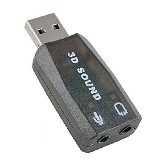 USB Sound Card External Sound Card USB to 3.5Mm Stereo Audio Adapter for Win 7 8 Android Speaker Laptop Headset Brown