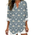 thumbnail image 2 of Qepwscx Womens Oversized Shirts Loose Long Sleeve Graphic T-Shirt Floral Print 2025 Blouse Basic Tees Casual Blouses Tops Ladies Spring Fall Shirt Sweatshirt Plus Size S-XXXXXL, 2 of 4