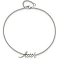 thumbnail image 4 of Chisel Stainless Steel Polished FAITH Anklet Plus 1 inch Extension - 9" Bracelet, 4 of 7