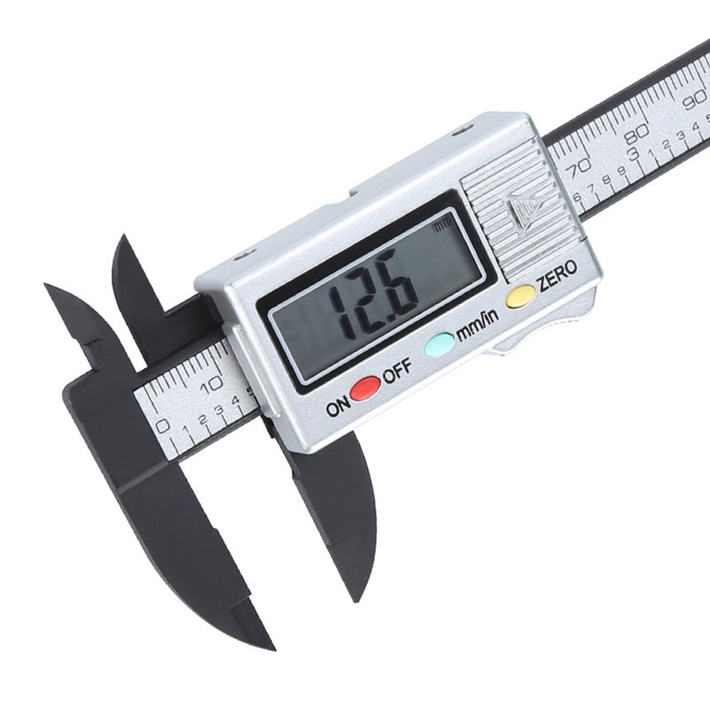 100mm 4'' LCD Digital Electronic Carbon Fiber Vernier Caliper Gauge Micrometer l 