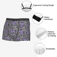 thumbnail image 3 of Sikiie Purple Butterflies Print Men's Boxer Briefs, Elastic Waistband Boxer Briefs Leggings-X-Large, 3 of 5