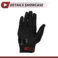 thumbnail image 6 of Unique Bargains 1 Pair Motorcycle Cycling Gloves Breathable Touchscreen Driving Gloves XL Black Red Polar Fleece, 6 of 6