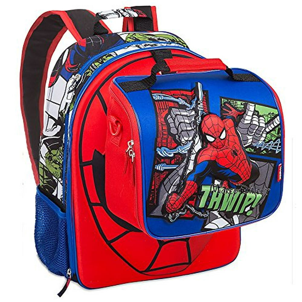 Disney Store SpiderMan Backpack & Lunch Bag Set