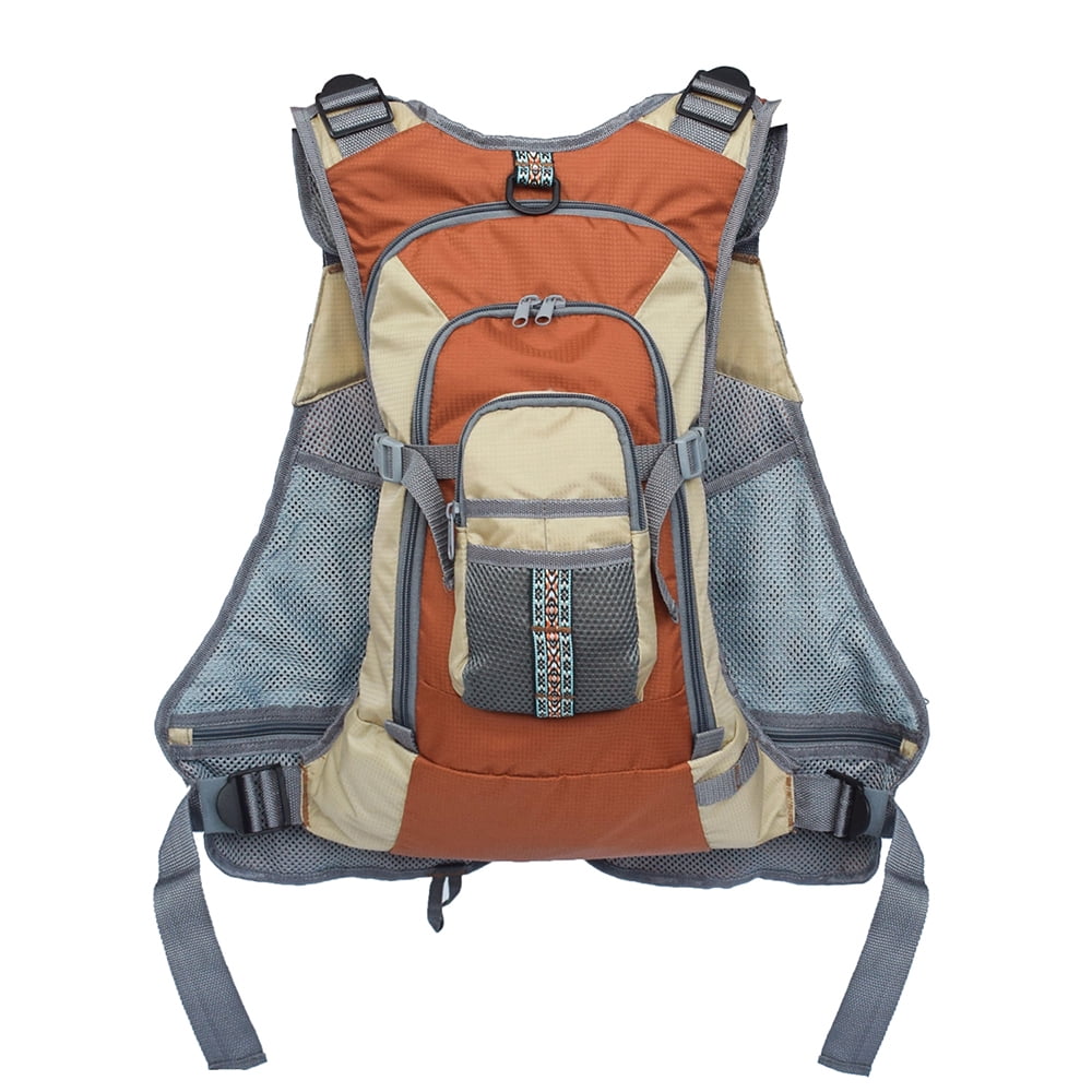 Outdoor Fishing Vest Backpack Multi Pocket Breathable Mesh