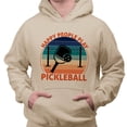 thumbnail image 2 of Happy People Play Pickleball Hoodie Sweatshirt Unisex Small Sand, 2 of 5