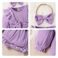 thumbnail image 6 of Elainilye Fashion Baby Clothes for Girls Long Sleeve Bodysuit Romper Newborn Bodysuits Headbands Set, Sizes 3-18 Months, 6 of 6