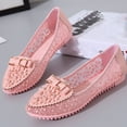 thumbnail image 6 of Lovskoo 2024 Women's Slip On Flats Sandals Closed Toe Bow Knot Four Seasons Sandals Rhinestone Mesh Pearl Loafers Pink, 6 of 7