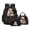 Black - Pug Maths, variant on Pug Maths Printed Girls Backpack, Lightweight Backpack and Lunch Bag Set for Teen Girls, 17 Inch Large Schoolbag Set with Pencil Box for Preschool Primary Middle School