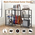 thumbnail image 4 of Soporte para guitarra y tocadiscos MOSAMNI con estante de 3 niveles, 4 of 8