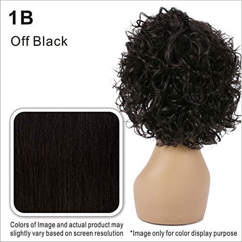 vivica a. fox hw-kara-v synthetic fiber, 3/4 half wig in color 1b