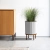 thumbnail image 3 of Veradek Demi Series Raised 16" Plastic-Stone Planter - (White/Brown, 1 Pack), 3 of 9