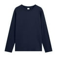 thumbnail image 3 of Essentials Boy’s Long Sleeve T-Shirt, Super-Soft Cotton Blend Round Neck Tee, Sizes 1-15Y, 3 of 3