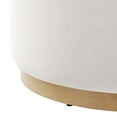 thumbnail image 4 of Modway Tilden Performance Velvet Upholstered Ottoman in Alabaster Natural, 4 of 7
