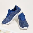 thumbnail image 5 of LUCKY STEP Fashion Glitter Sneakers for Womens/Girls Silp On Running Shoes Lightweigt Tennis Walking Sneakers(Blue,8.5B(M)US), 5 of 5