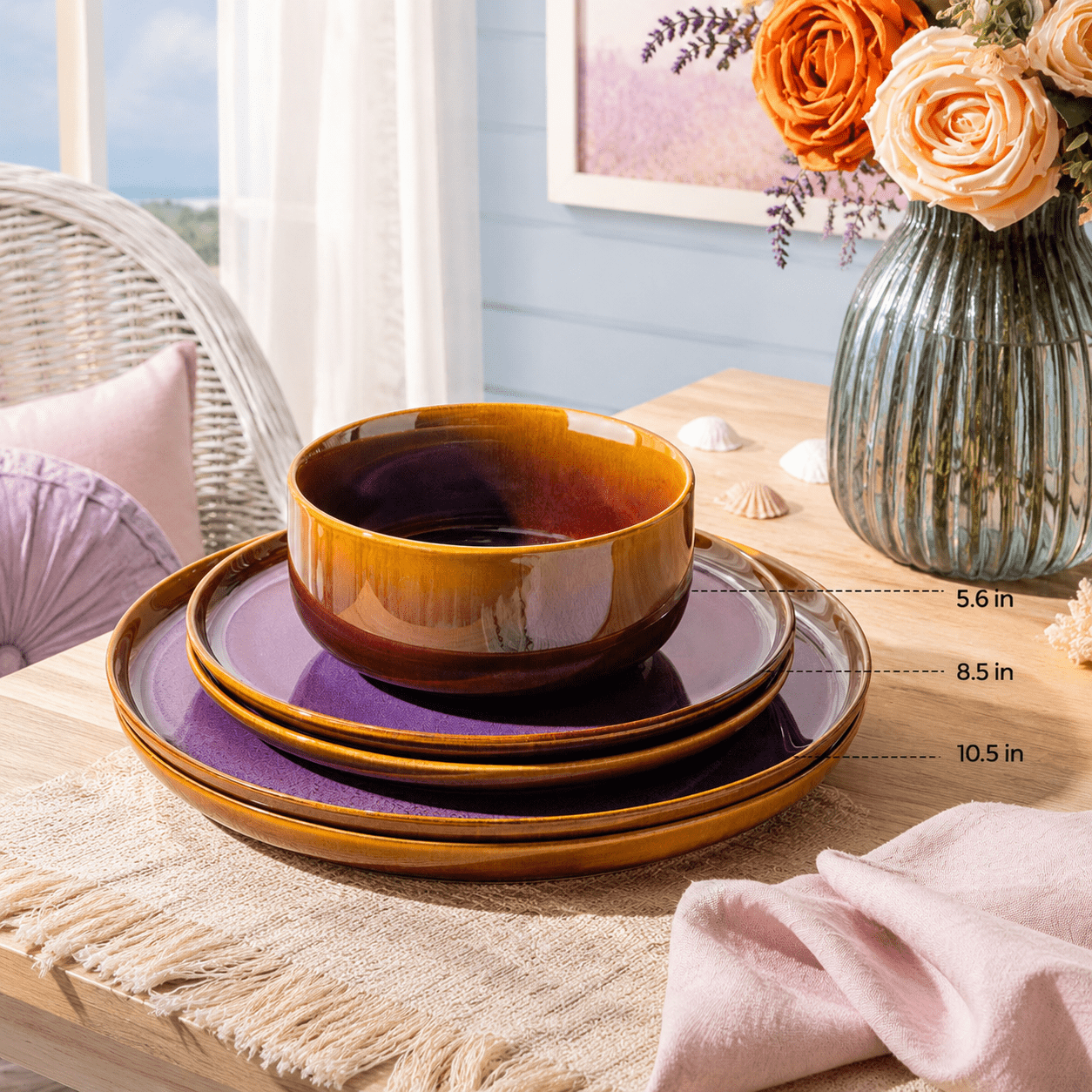 Pfaltzgraff Winterberry 16-Piece Dinnerware Set, Service for 4