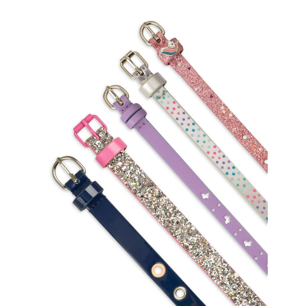 Wonder Nation - Wonder Nation Girls Assorted Belts, 5-Pack, XS-XXL ...