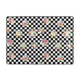thumbnail image 7 of Area Rugs, Floral Flower Checkerboard 90s Y2K Washable Large Rugs for Living Room Bedroom Dining Room, Non-Slip Soft Fuzzy Indoor Rug Carpet Floor Mats for Entryway Premium Home Decor 80x58in, 7 of 7
