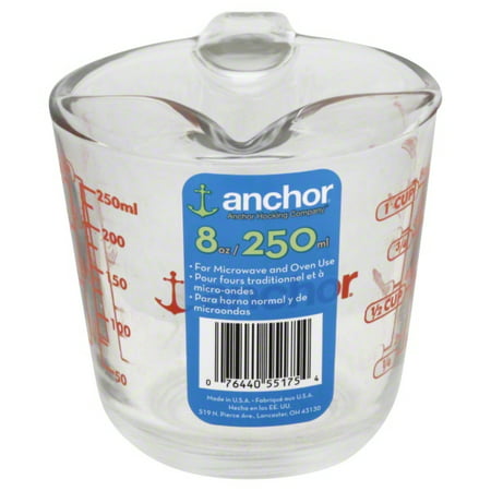 Anchor Hocking 1 Cup Decorated Glass Measuring