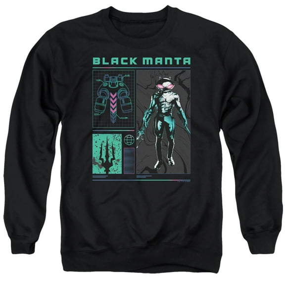 Aquaman and the Lost Kingdom Black Manta Stats Unisex Adult Crewneck Sweatshirt