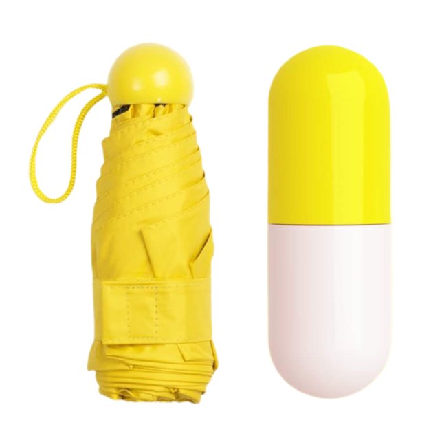 CSChome Parapluie Pliant avec Poignée Ronde Protection UV Imperméable Manuel Accessoire de Voyage