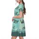 thumbnail image 2 of Easygdp Not All Those Who Wander Are Lost1 para Vestido Transpirable de Mujer, Vestido Suelto de Manga Corta con Pliegues y Bolsillos para el Verano, 2 of 6