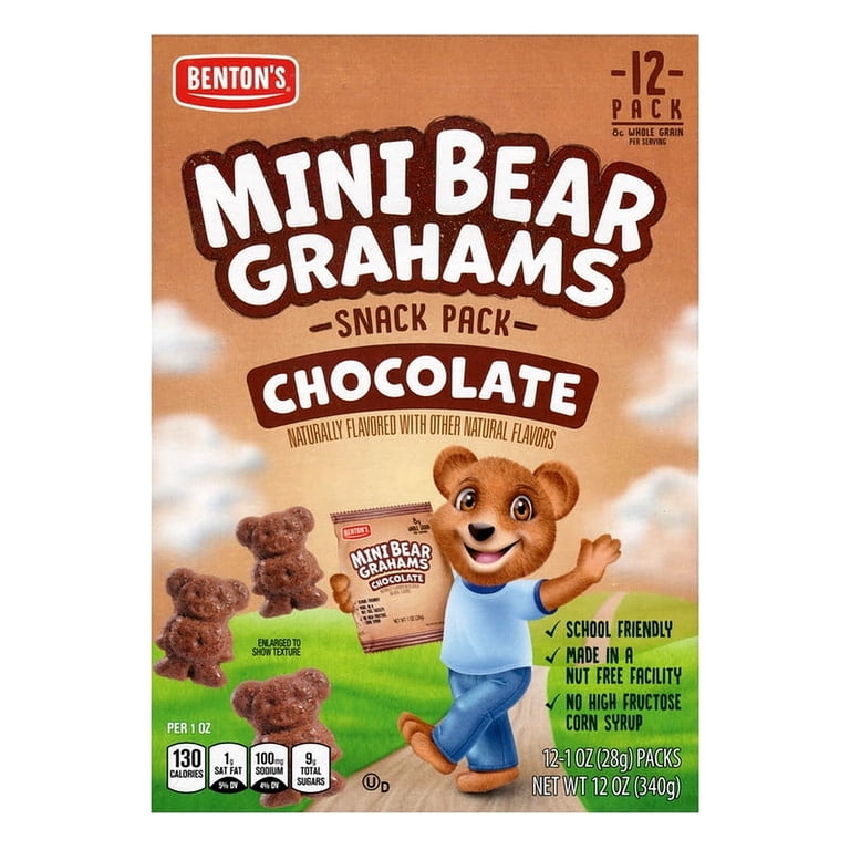 Benton's Mini Cookie Snack Packs (Chocolate Bear Grahams, 2 Boxes